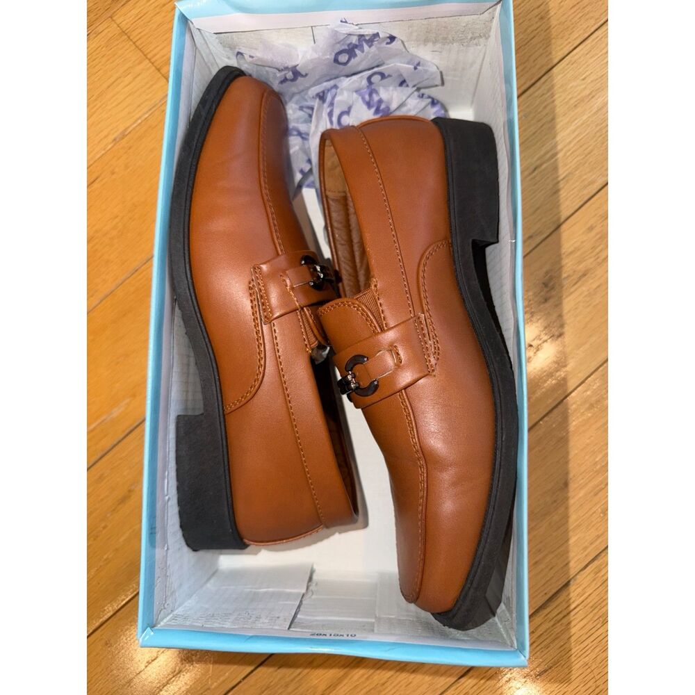 JOSMO Boys Tan Dress Loafers Size 3 Formal Slip On Shoes